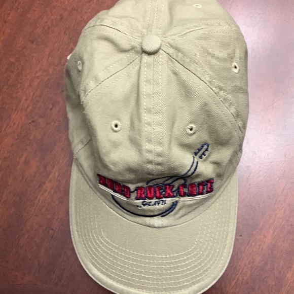 Hard Rock Cafe Barcelona Guitar Khaki Baseball Hat Cap - Picture 3 of 9